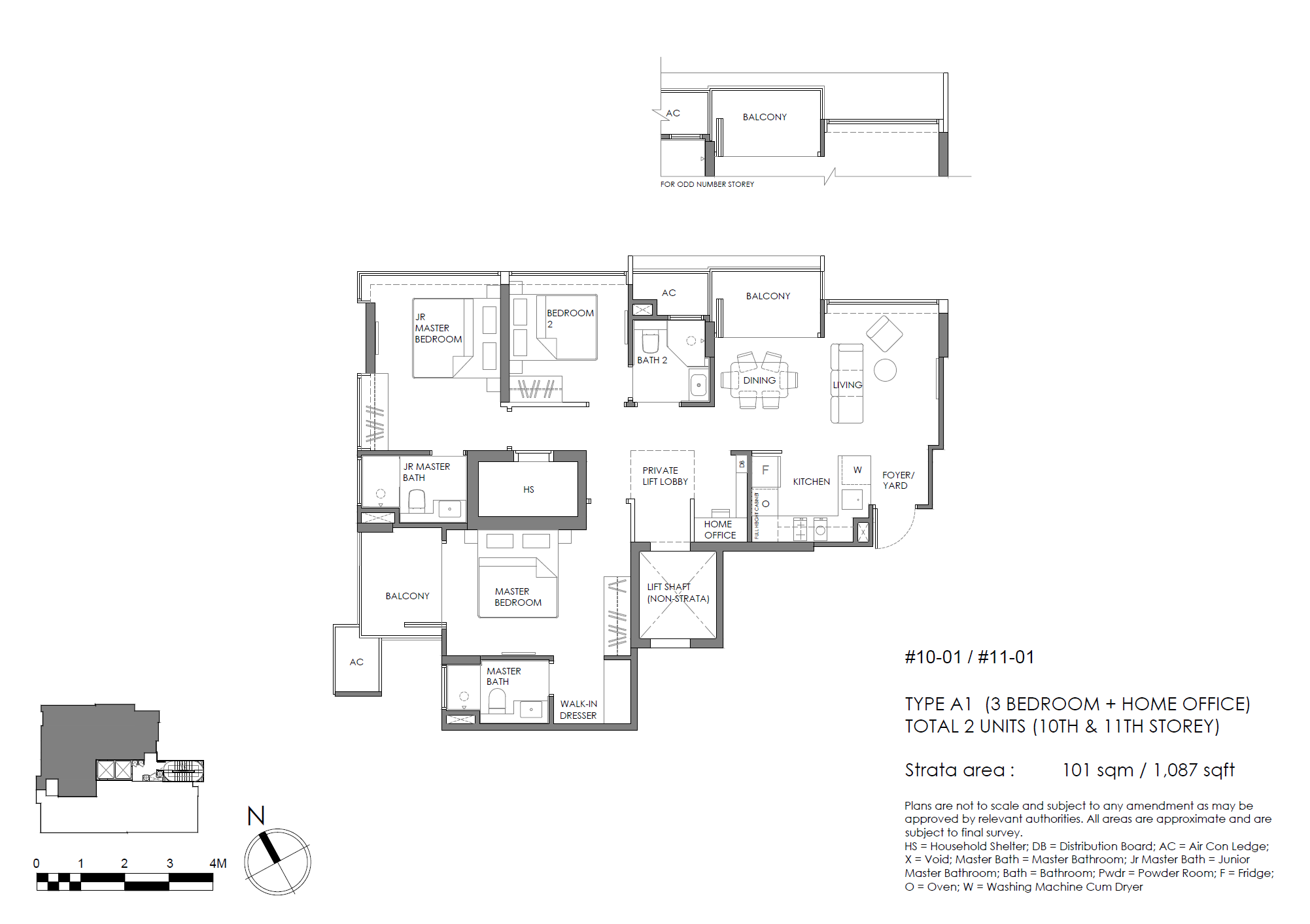 Enchante 1 Bedroom Floor Plan 1